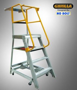 GPO 4 - 4 ft Order picking Ladder Aluminium 200 kg Industrial