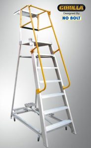 GPO 7 - 7 ft Order picking Ladder Aluminium 200 kg Industrial
